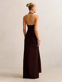 Abby Halter Mesh Maxi Dress