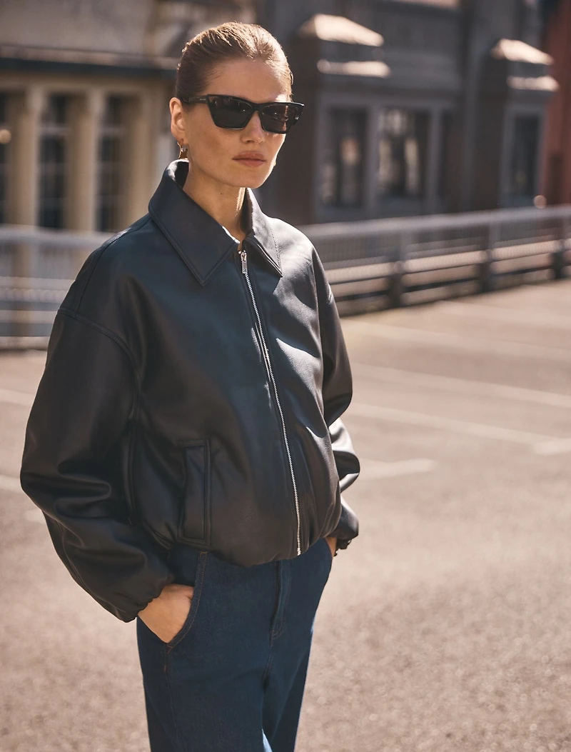 Mattie Cropped Bomber Jacket