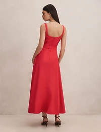Hayden Square Neck Midi Dress