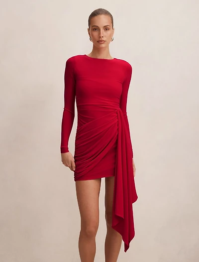 Susie Draped Jersey Mini Dress