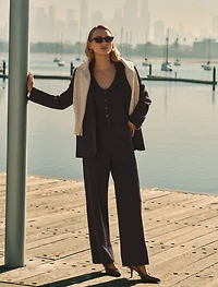 Paloma Pinstripe Wide Leg Pant