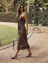 Jess Lace Trim Midi Dress