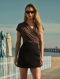 Eloise Belted Mini Skirt