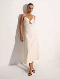 Alice Gathered Hardware Midi Dress