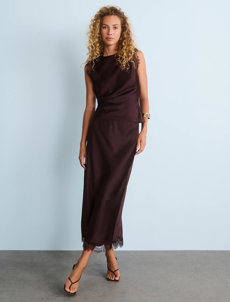 Enola Lace Midi Skirt