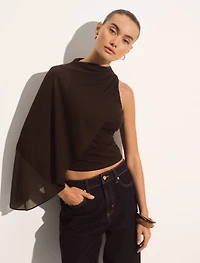 Rosalind Asymmetric Cape Top