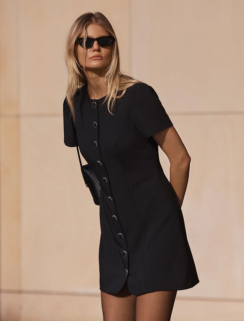 Elinda Button Up Mini Dress
