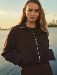 Jenna Twill Funnel Neck Jacket