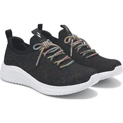 Kids' Ultra Flex Rhinestone Lace Sneaker Little/Big Kid
