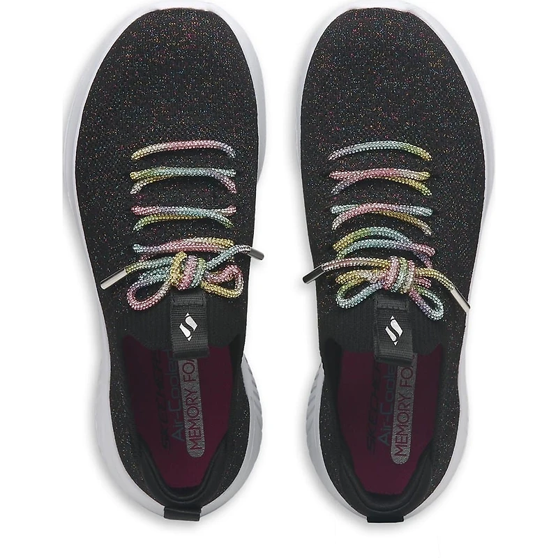 Kids' Ultra Flex Rhinestone Lace Sneaker Little/Big Kid