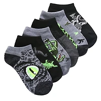 Kids' 6 Pack Glow In The Dark No Show Socks
