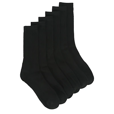 Men's 6 Pack Medium Performance Crew Socks