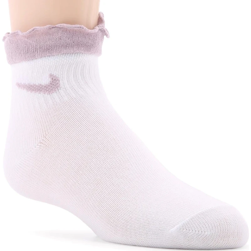 Kids' 6 Pack Youth X-Small Ruffle Ankle Socks