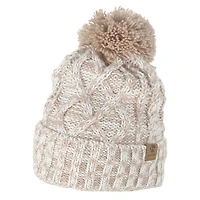 Women's Cable Pom Beanie Knit Hat