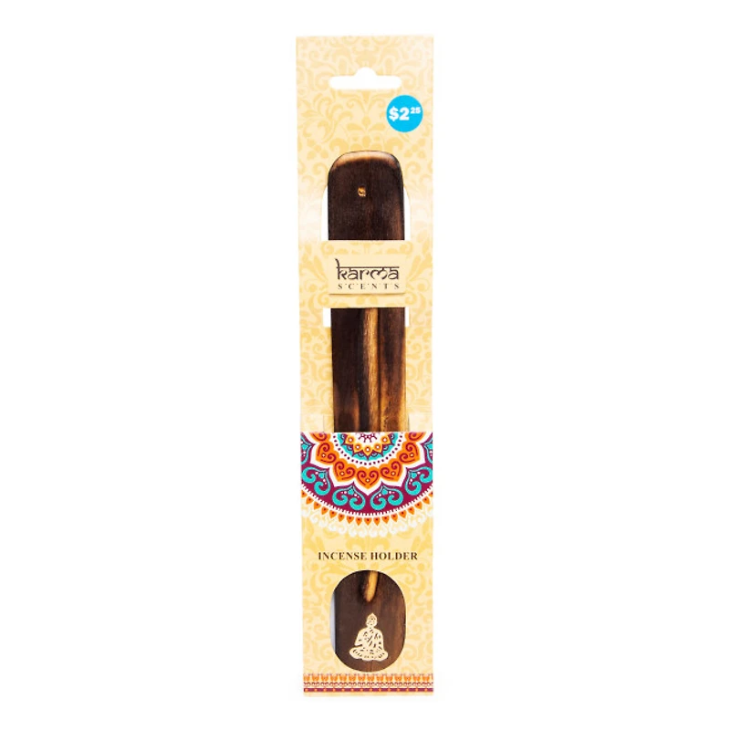 Wooden incense Holder With Gold Emblem