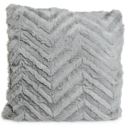 Luxe Collection Textured Pillow - Gray 16in x