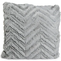 Luxe Collection Textured Pillow - Gray 16in x