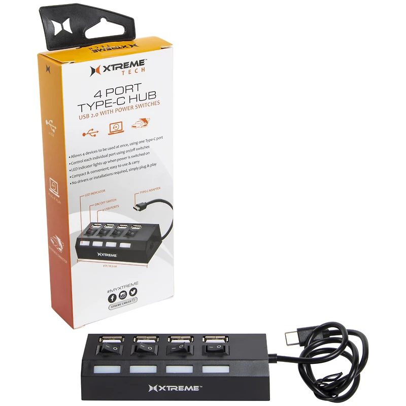 4 Port USB-C Charging Hub