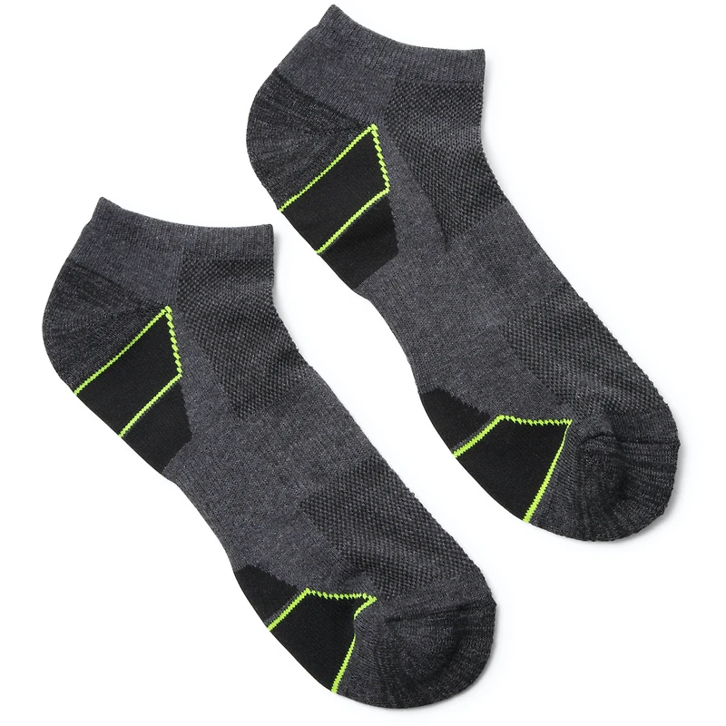 Series-8 Fitness™ Charcoal Gray Men’S Performance Low Cut Socks 5-Pack