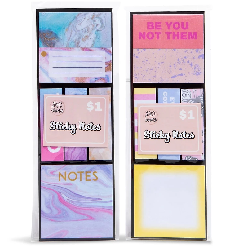 Sticky Notes Variety Pack w/ 240 Sheets