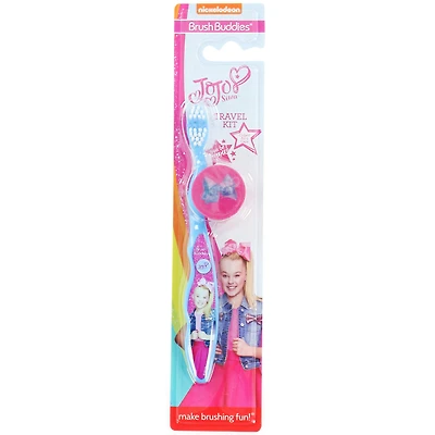 Jojo Siwa™ Kids Travel Toothbrush & Mystery Cap Brushbuddies™ Set