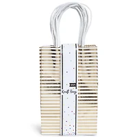 10-Pack Gold Pattern Gift Bags 8.5 x 5.5in