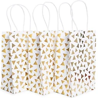 10-Pack Gold Pattern Gift Bags 8.5 x 5.5in