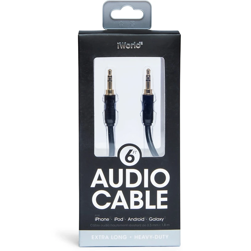 6ft Heavy Duty 3.5Mm Audio Cable
