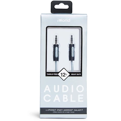 Tangle Free Heavy Duty Audio Cable 12ft
