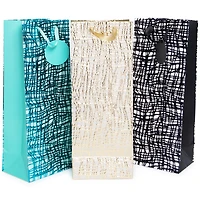 Textured Bottle Gift Bag 5.5in x 14.25in