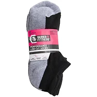 Series-8 Fitness™ Women's Low-Cut Socks Black & Gray 5-Pack