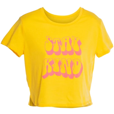 Juniors 'stay Kind' Cropped Graphic Tee