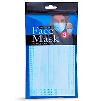 3-Ply Disposable Face Masks 3-Count