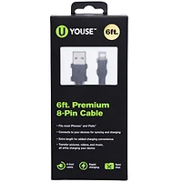6ft Premium 8-Pin Cable For Use With iPhone® & iPad®