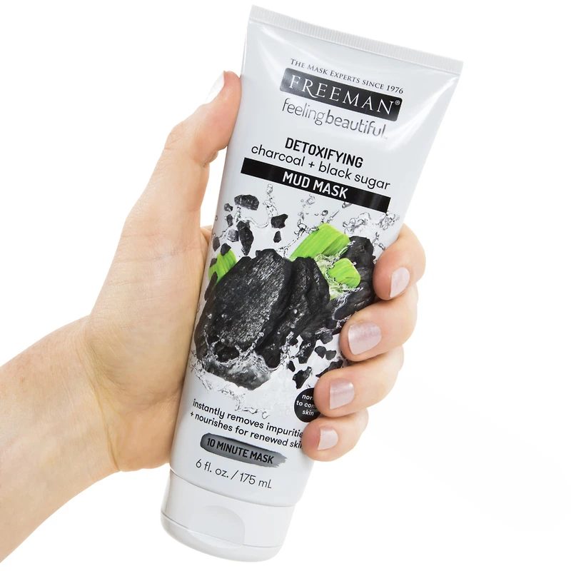 Freeman® Feeling Beautiful™ Detoxifying Charcoal + Black Sugar Mud Mask 6oz