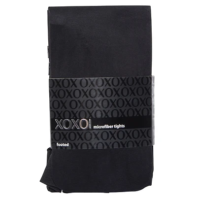 Juniors Black Microfiber Tights