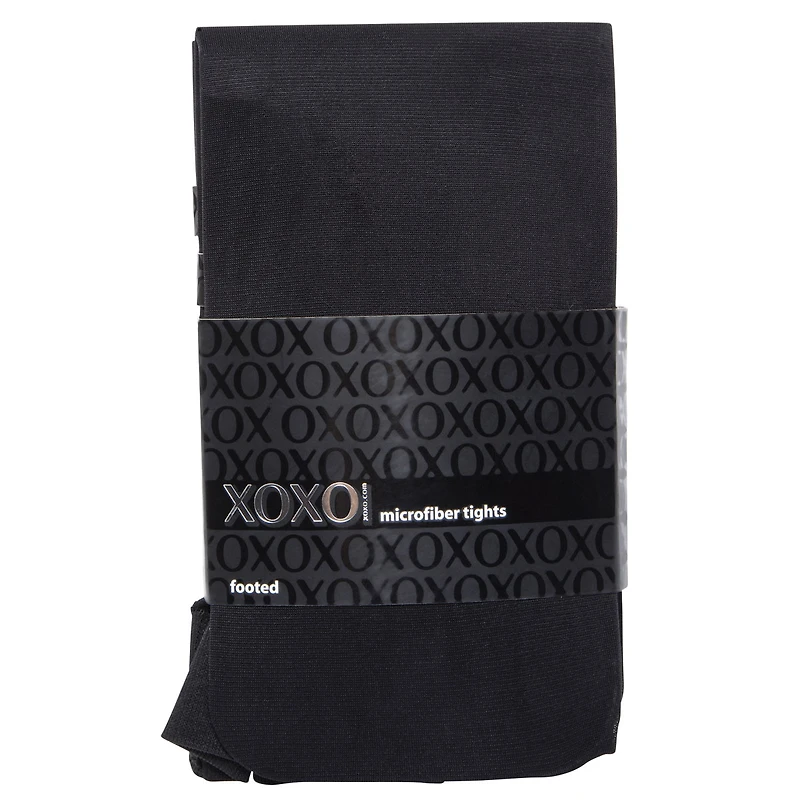 Juniors Black Microfiber Tights
