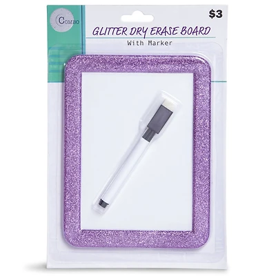 Magnetic Dry Erase Board w/ Glitter Frame