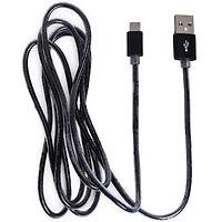 Chrome Braided Micro USB Cable 6ft