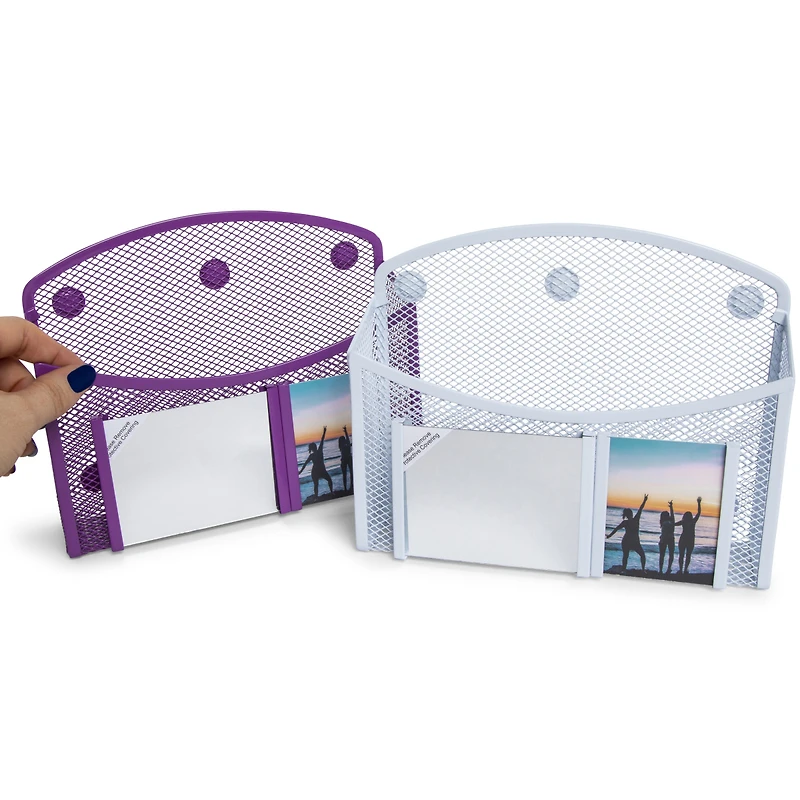 Mesh Locker Bin w/ Mirror & Photo Frame