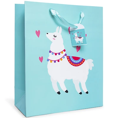 Glitter Llama Gift Bag 12.5in x 10in