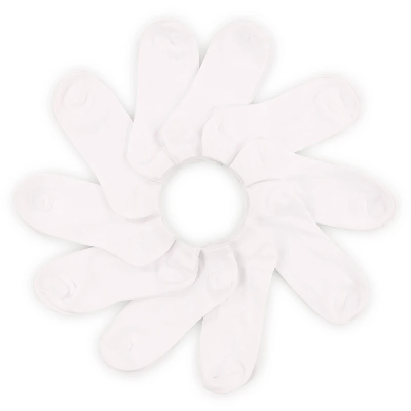 10-Pack Ladies Low Cut Socks, White