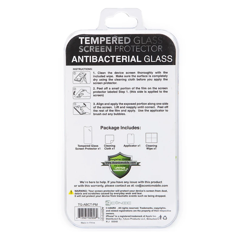iPhone 11 Pro Max®/Xs Max® Antibacterial Tempered Glass Screen Protector