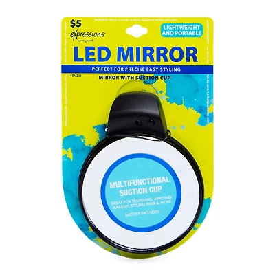 LED Ring Light Mirror w/ Suction Cup Mount