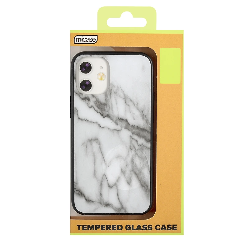 iPhone 12 Mini® Tempered Glass Phone Case - Marble