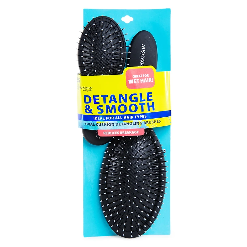 Oval Detangling Hair Brush 2-Count