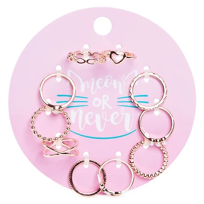 Cat's Meow Gold Rings 10-Pack