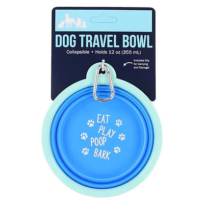 Collapsible Dog Travel Bowl w/ Carabiner 12oz
