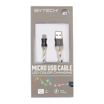 4ft LED Color Changing Micro-USB Cable