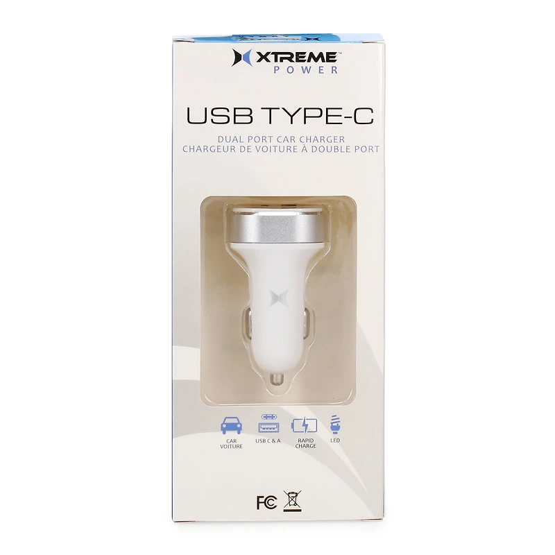 Dual Port USB-C & USB-Car Charger